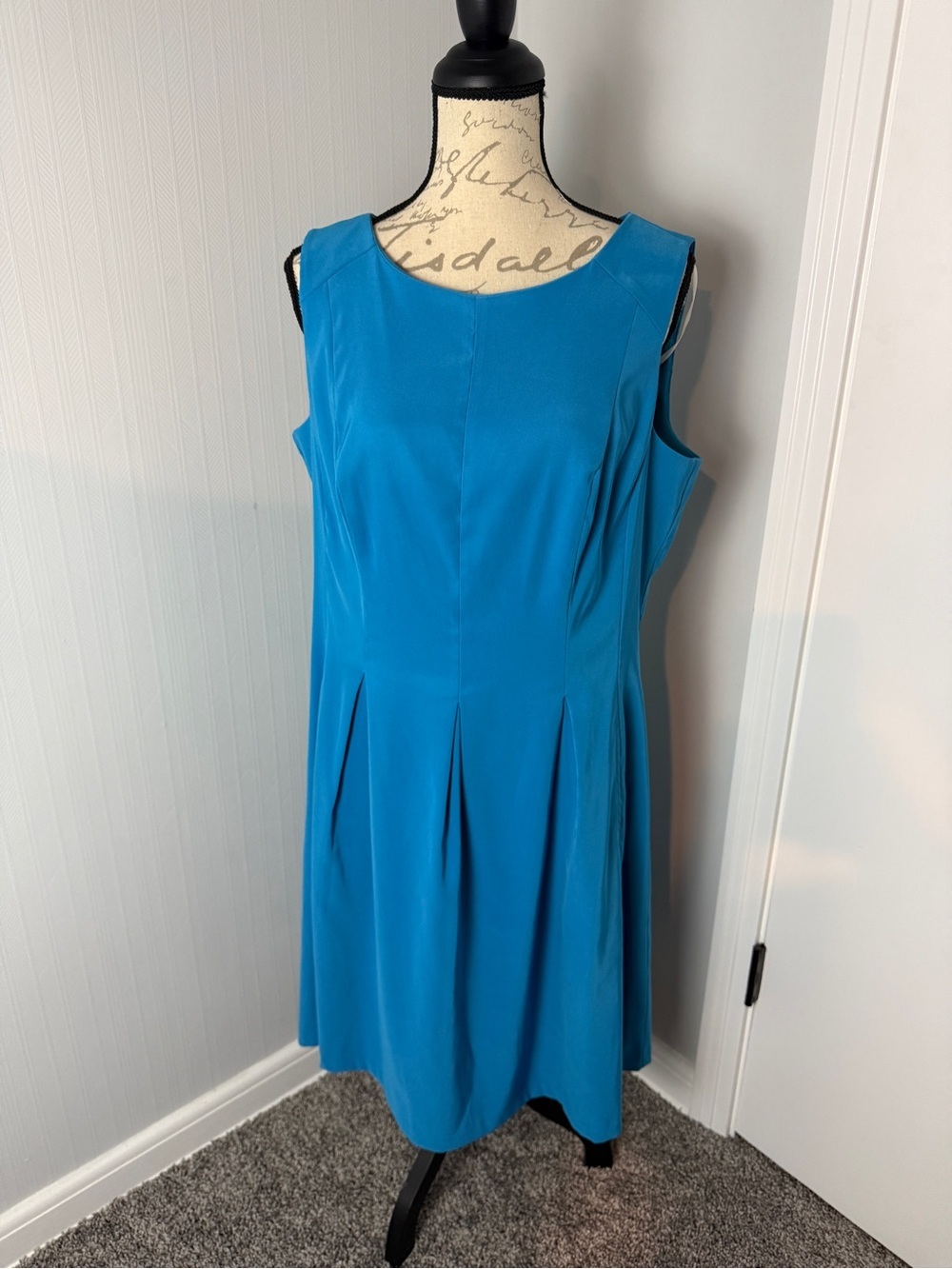 AGB Sleeveless Teal Blue A-Line Dress size 16